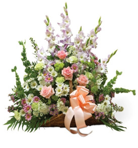 cesto-lutto-rose-rosa-lilium-bianchi