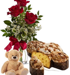 tre-rose-con-colomba-orsacchiotto